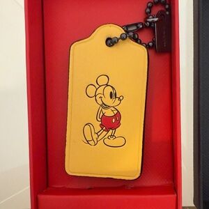 Rare Disney x Coach Mickey Mouse Yellow Hang Tag